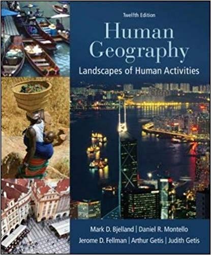 Human Geography Landscapes of Human Activities 12th Edition By Bjelland - Test Bank