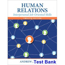 Human Relations Interpersonal Job-Oriented Skills 12th Edition - Test Bank