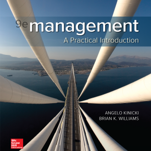 Test Bank For Management 9th Edition by Angelo Kinicki