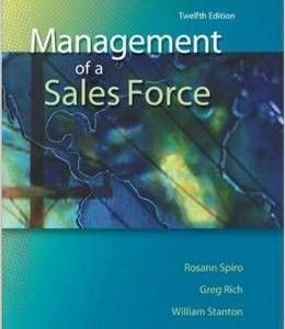 Management of a Sales Force 12th Edition By Rosan Spiro - Test Bank
