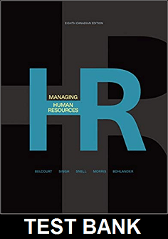 Managing Human Resources Canadian 8th Edition by Belcourt - Test Bank