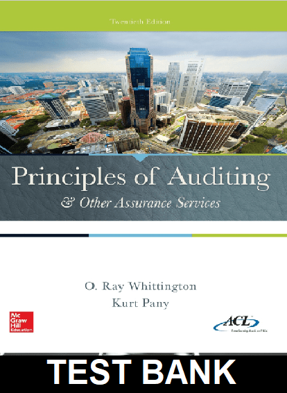 Test Bank For Principles of Auditing & Other Assurance Services with Connect 20th Edition