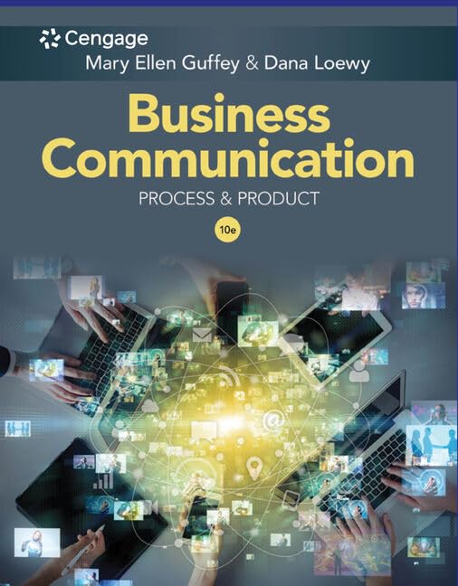 Solution Manual For Business Communication Process & Product, 10th Edition Mary Ellen Guffey