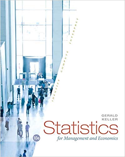 Statistics for Management And Economics 10th Edition By Gerald Keller - Test Bank