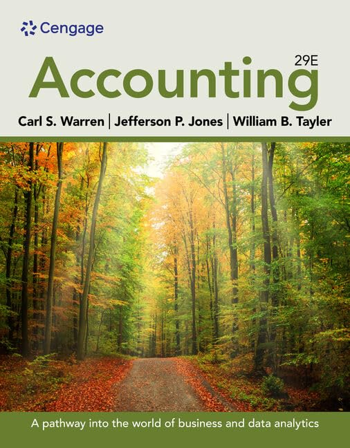 Solution Manual For Accounting 29th Edition by Carl Warren
