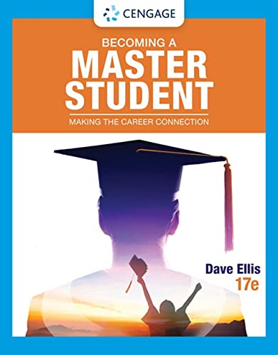 Test Bank For Becoming a Master Student Making the Career Connection 17th Edition Dave Ellis