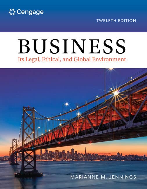 Test Bank For Business Its Legal, Ethical, and Global Environment 12th Edition