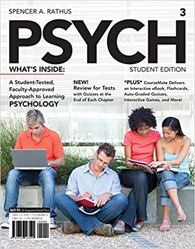 PSYCH3 3rd Edition by Spencer A. Rathus - Test Bank