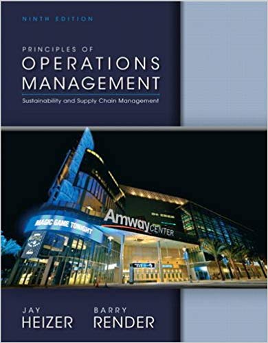 Principles of Operations Management 9th By Heizer - Test Bank