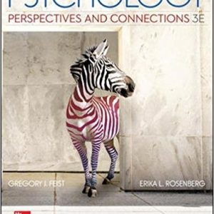 Psychology Perspectives And Connections 3rd Edition by Gregory J. Feist Erika L. Rosenberg -Test Bank