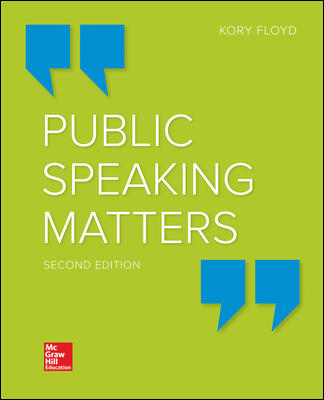 Public Speaking Matters 2nd Edition By Kory Floyd - Test Bank