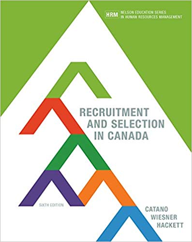 Recruitment And Selection in Canada 6th Edition By Victor Catano - Test Bank