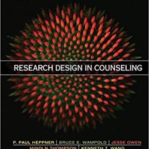 Research Design in Counseling, 4th Edition by Paul Heppner - Test Bank