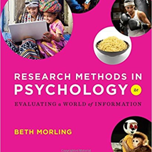 Research Methods in Psychology Evaluating a World of Information 2nd Edition - Test Bank