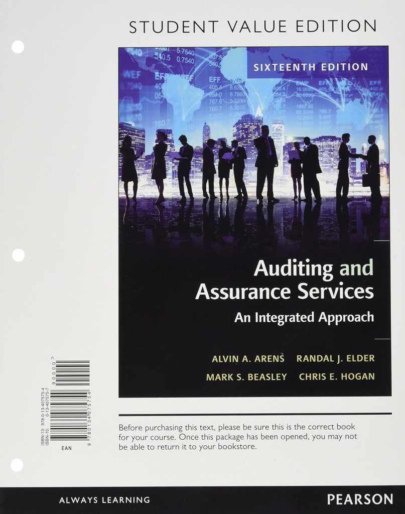 SM 16th Auditing and Assurance Services An Integrated Approach 16th Edition - Solution Manual