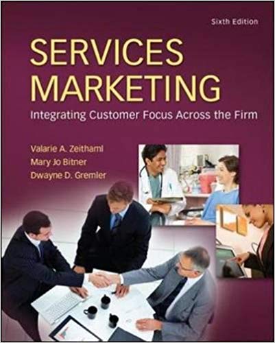 Services Marketing 6th Edition By Valerie Zeithaml - Test Bank