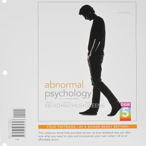 Test Bank of Abnormal Psychology in a Changing World Nevid 9th Edition