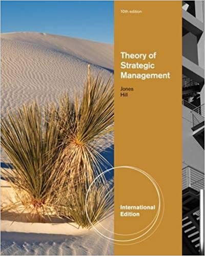 Theory of Strategic Management International Edition 10th Edition by Gareth Jones - Test Bank