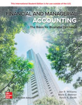 Test Bank For Financial & Managerial Accounting 20th Edition By Jan Williams