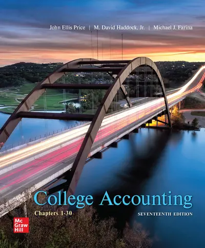 Test Bank For College Accounting 17th Edition By John Price,