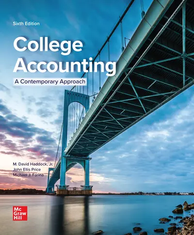 Test Bank for College Accounting (A Contemporary Approach) 6th Edition